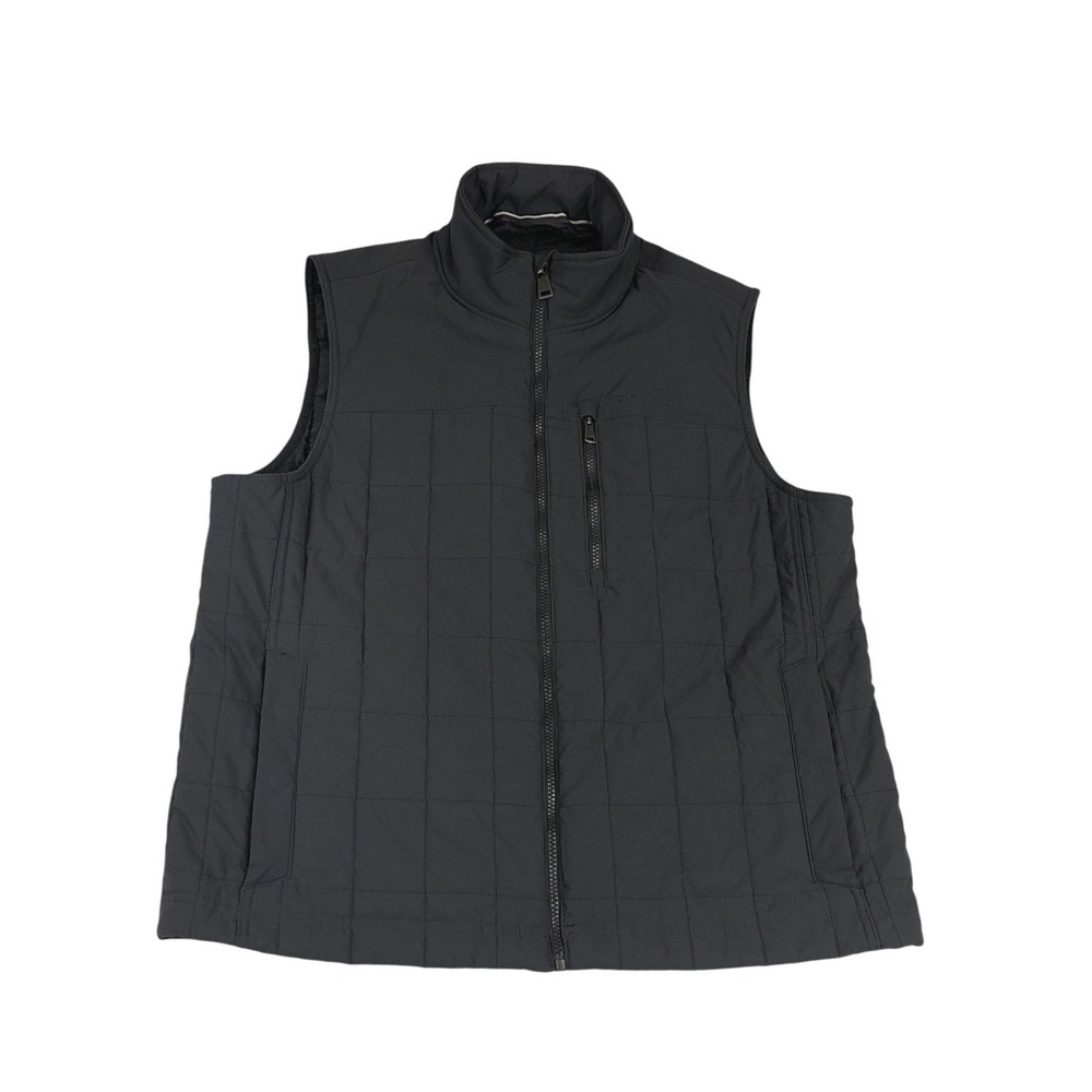 Orvis Mens Classic Collection Quilted Full Zip Vest Large Gray Puffer Outdoor